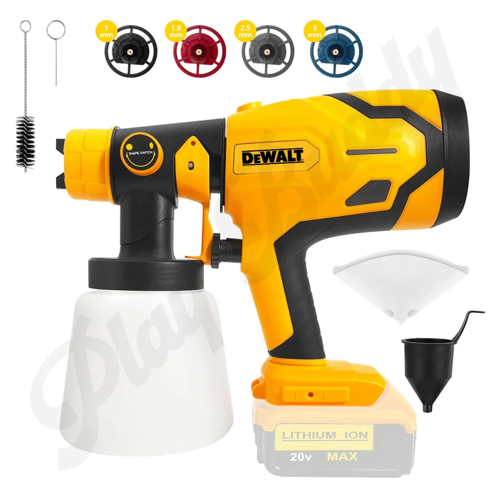 DEWALT Electric Spray Paint Gun 800ML Cordless Paint Sprayer Electric Paint Spray Paint Gun / UK Power Tool