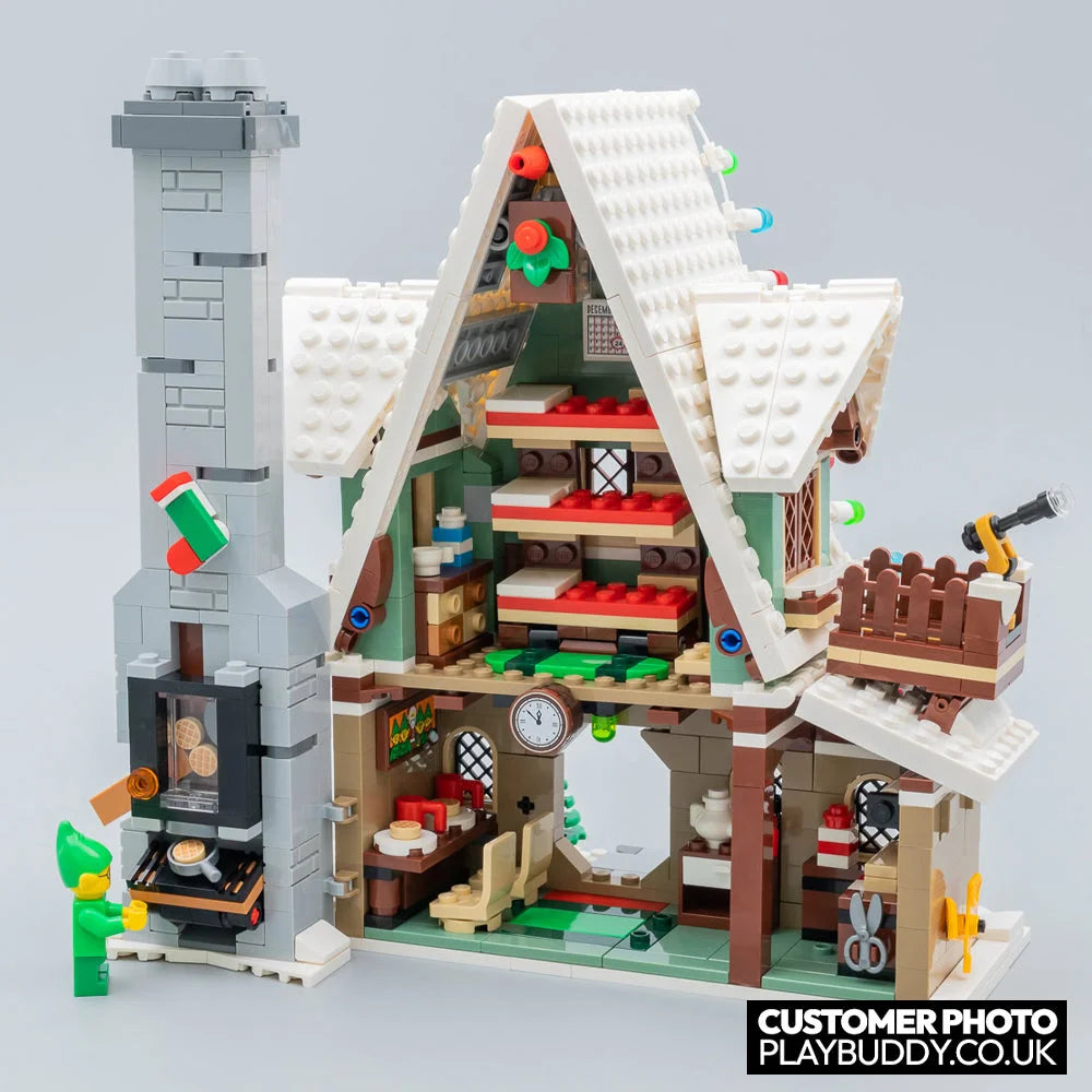 Elf Club House (10275) 1197PCS Christmas Building Blocks Gift w/ 4 Mini Figures Elf Club House Building Blocks