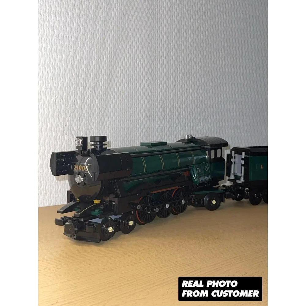 Emerald Classic Night Train Steam Train Building Blocks Set Large-Scale Gift Toy Emerald Classic Night Train Building