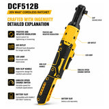 For DeWalt DCF512B 20V Brushless 1/2” Cordless Ratchet - Body Only - DCF512B (No Battery) - Power Tools
