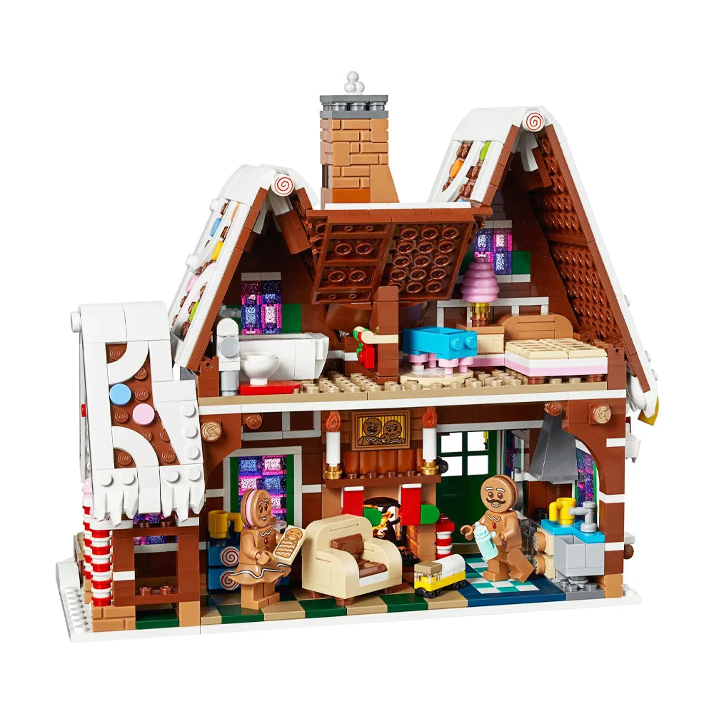 Gingerbread House (10267) 1477PCS Christmas Building Blocks Gift w/ Figures Gingerbread House Building Blocks