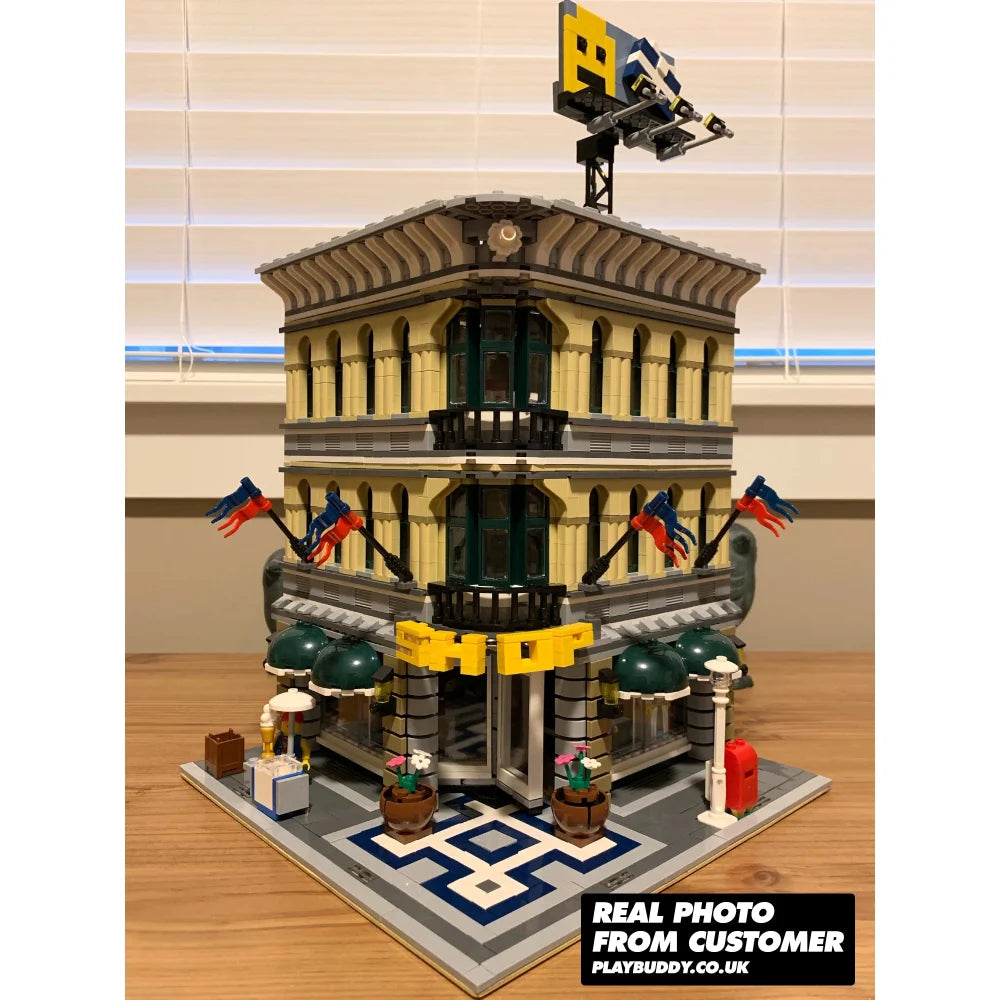 Grand Emporium Creator Building Blocks 2182PCS w/ 7 Figures (10211) ABS Kit Grand Emporium Building Blocks