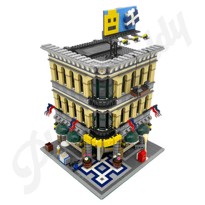 Grand Emporium Creator Building Blocks 2182PCS w/ 7 Figures (10211) ABS Kit Grand Emporium Building Blocks