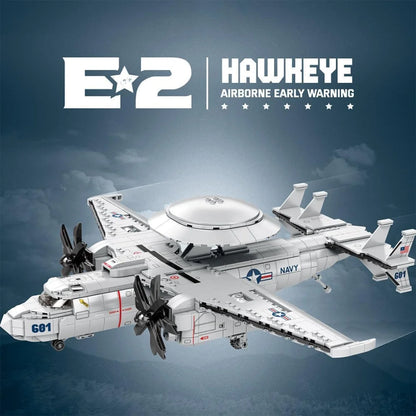 Grumman E-2 Hawkeye Early Warning Aircraft 1144PCS Building Blocks MOC Bricks Grumman E-2 Hawkeye Building Blocks