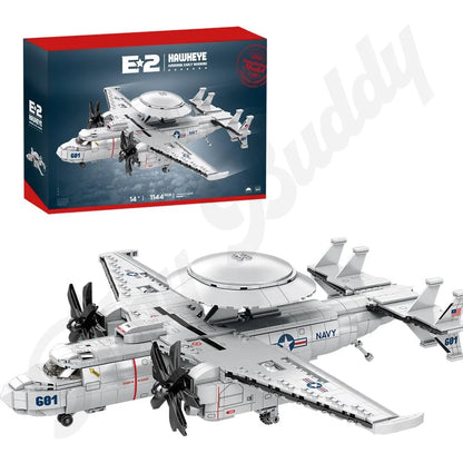 Grumman E-2 Hawkeye Early Warning Aircraft 1144PCS Building Blocks MOC Bricks Grumman E-2 Hawkeye Building Blocks