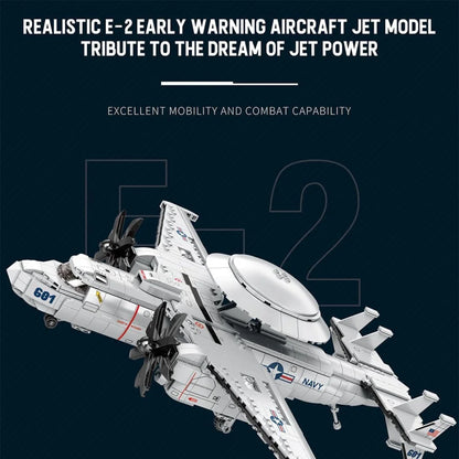 Grumman E-2 Hawkeye Early Warning Aircraft 1144PCS Building Blocks MOC Bricks Grumman E-2 Hawkeye Building Blocks