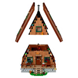 Ideas A Frame Cabin Forest House 2082PCS Building Blocks MOC Assembly Bricks A Frame Cabin Building Blocks