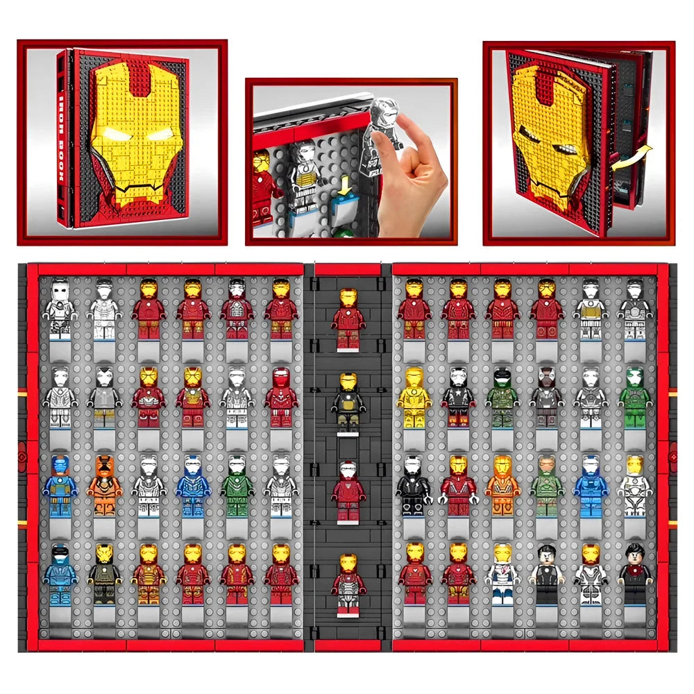 Iron Man Book (1361) 2615PCS Building Blocks w/ 52 Figures - Iron Man Book - Building Blocks