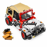Jurassic Park: Jeep Wrangler (77984) 1924PCS Building Blocks w/ Figure - Jeep Wrangler - Building Blocks