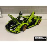 Green Lamborghini Sian FKP 37 Building Blocks 3696PCS MOC Car 42115 Model Lamborghini Sian Building Blocks