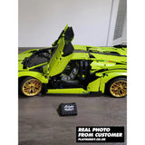 Green Lamborghini Sian FKP 37 Building Blocks 3696PCS MOC Car 42115 Model Lamborghini Sian Building Blocks