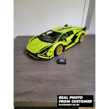 Green Lamborghini Sian FKP 37 Building Blocks 3696PCS MOC Car 42115 Model Lamborghini Sian Building Blocks