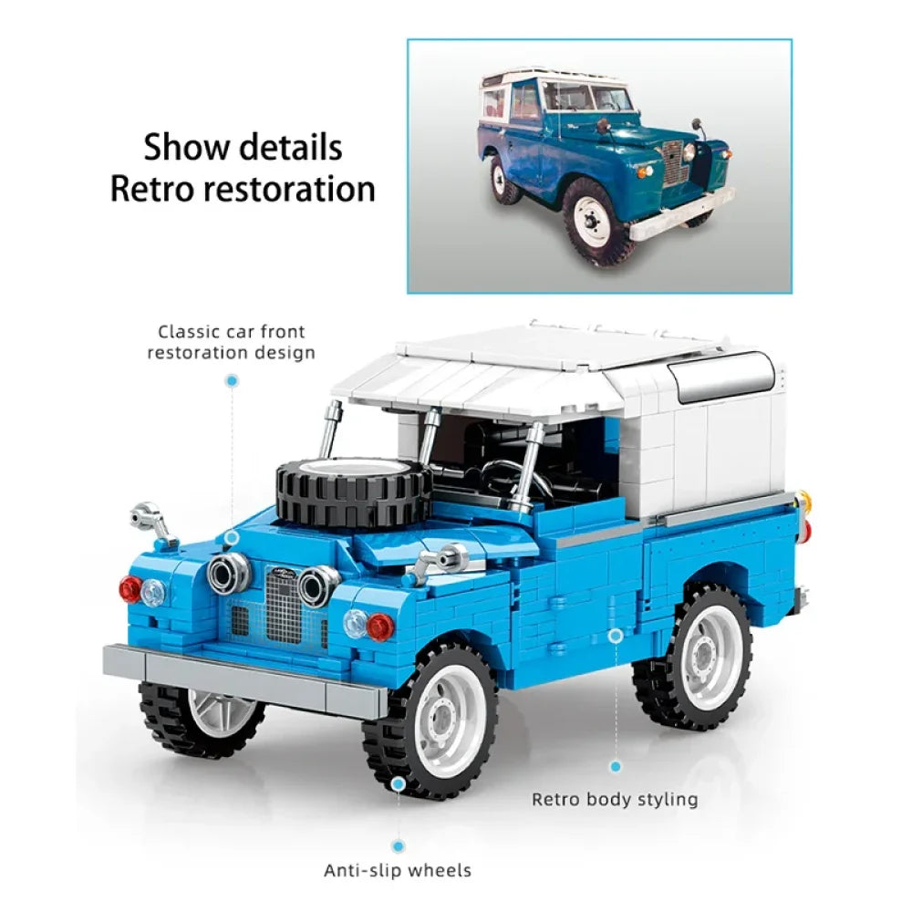 Land Rover Defender S2 721PCS Building Block Set Off-Road Classic Car Bricks Land Rover Defender S2 Building Blocks