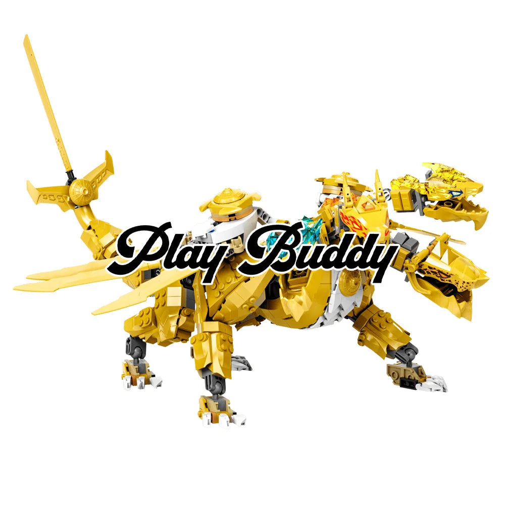 Lloyd’s Golden Ultra Dragon (71774) 989PCS Building Blocks w/ Figures - Lloyd’s Golden Ultra Dragon - Building Blocks