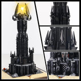 LOTR Barad Dur Black Tower Lights Up Sauron Magic Book Building Blocks 969PCS Building Blocks