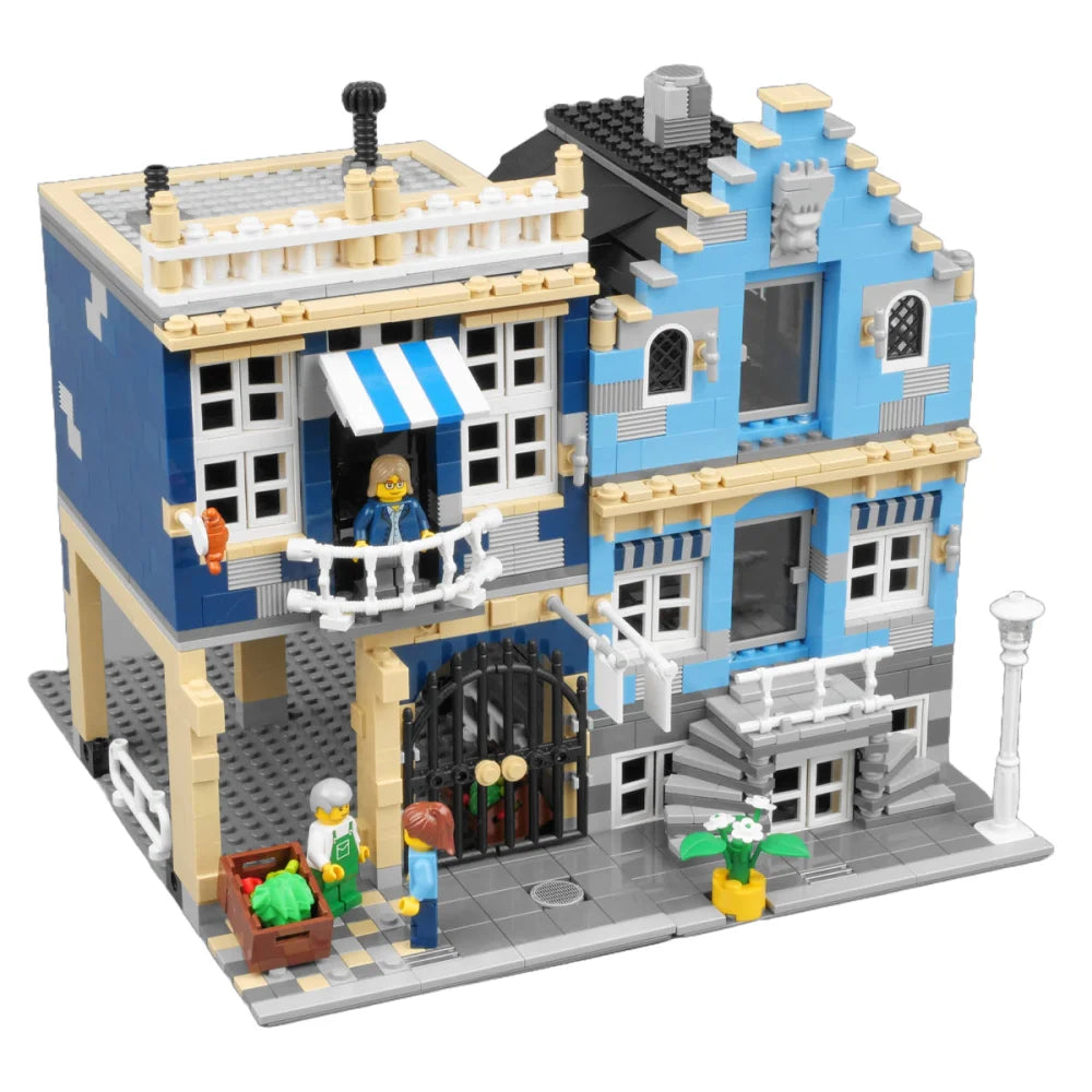 Market Street (10190) 1250PCS Modular Building Blocks w/ 3 Figures - Market Street - Building Blocks