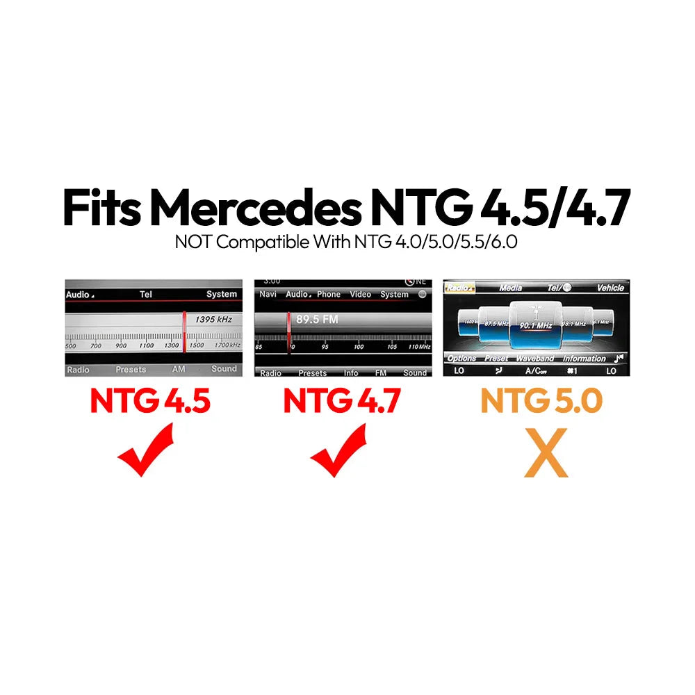 Mercedes NTG 4.5/4.7 Wireless Apple CarPlay & Android Auto Integration Retrofit NTG 4.5 4.7 Apple CarPlay & Android Auto