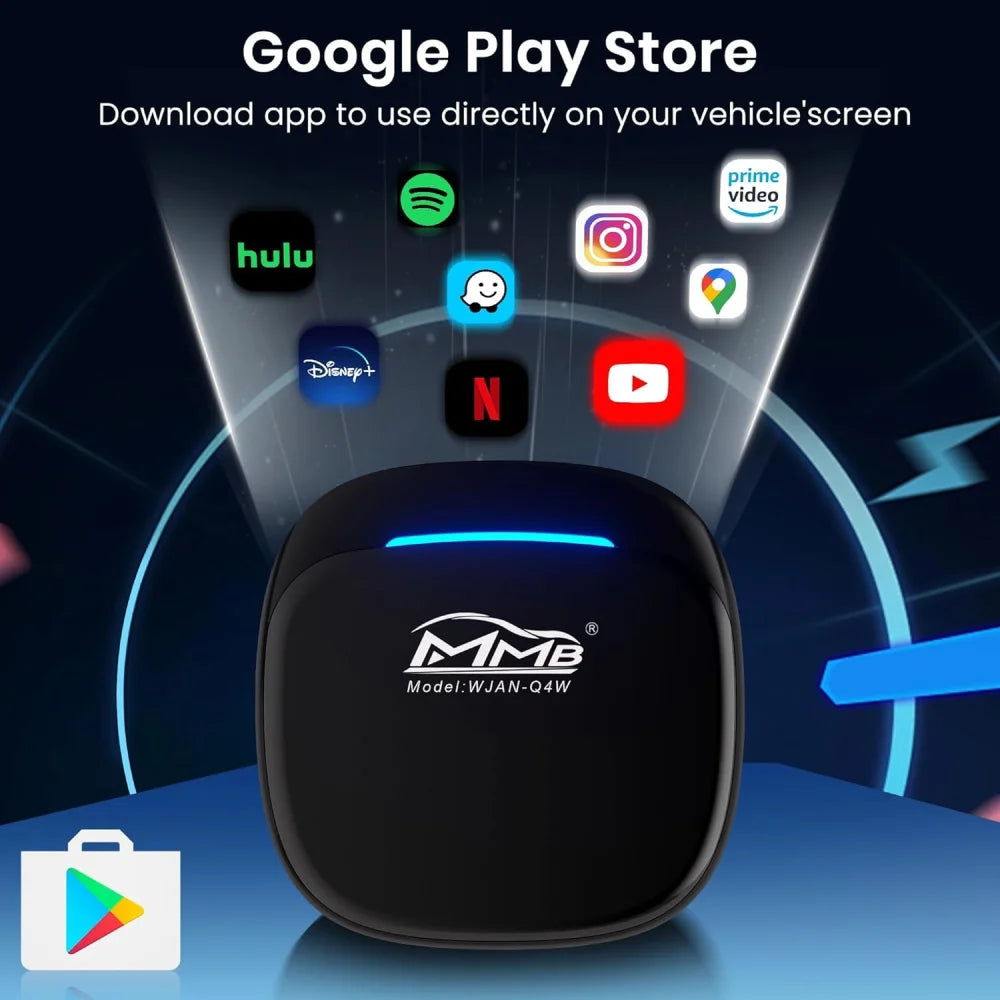 MMB MAX 5.0 Android 13 Wireless CarPlay 8GB + 128GB 8-Core Multimedia Video AI Box - MMB MAX 5.0 - Apple CarPlay &