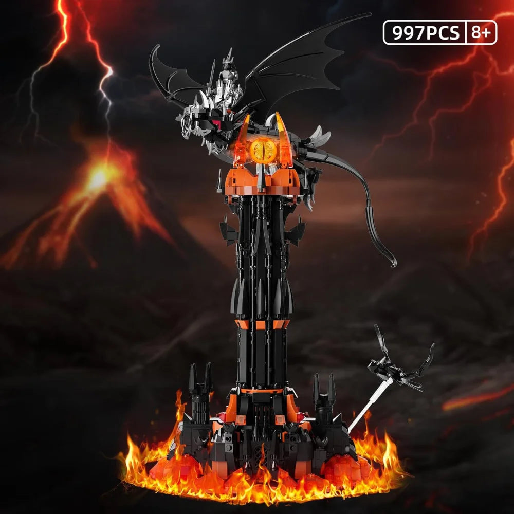 MOC Idea Barad Dur Dark Tower Building Block Sets Lord Rings Model Bricks 997PCS Building Blocks