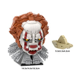 MOC It Chapter Pennywise Clown Head Building Kits Horror Evil Killer Joker Model Pennywise Building Blocks