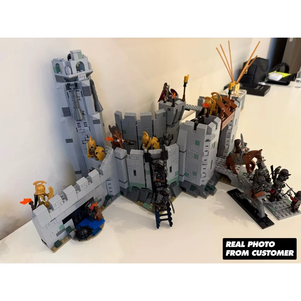MOC The Battle of Helm’s Deep LOTR 1368PCS Building Blocks Bricks with Figures The Battle of Helm’s Deep Building Blocks