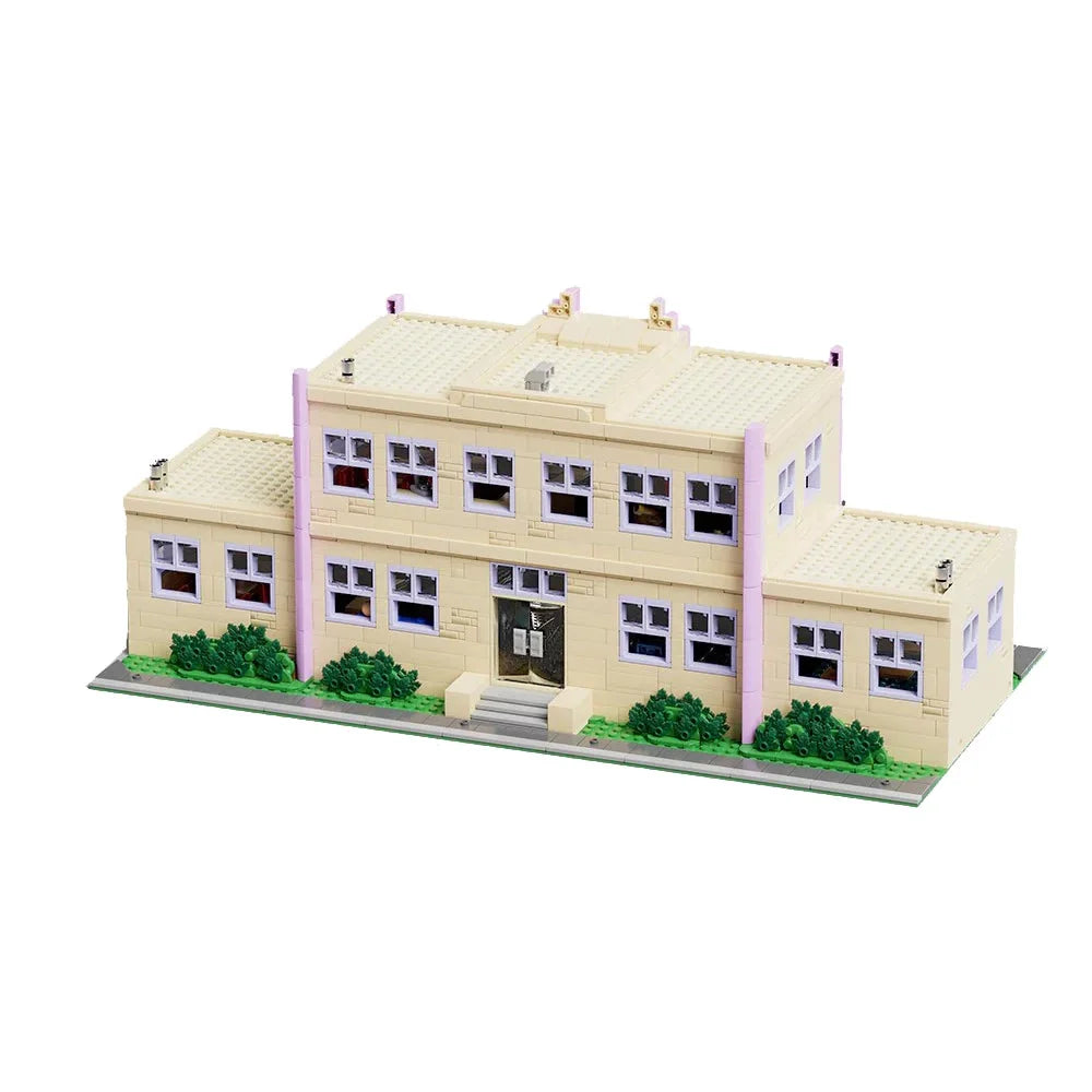 MOC The Simpsons Springfield Elementary School Building Blocks 3500PCS Springfield Elementary School / 3500 Pieces