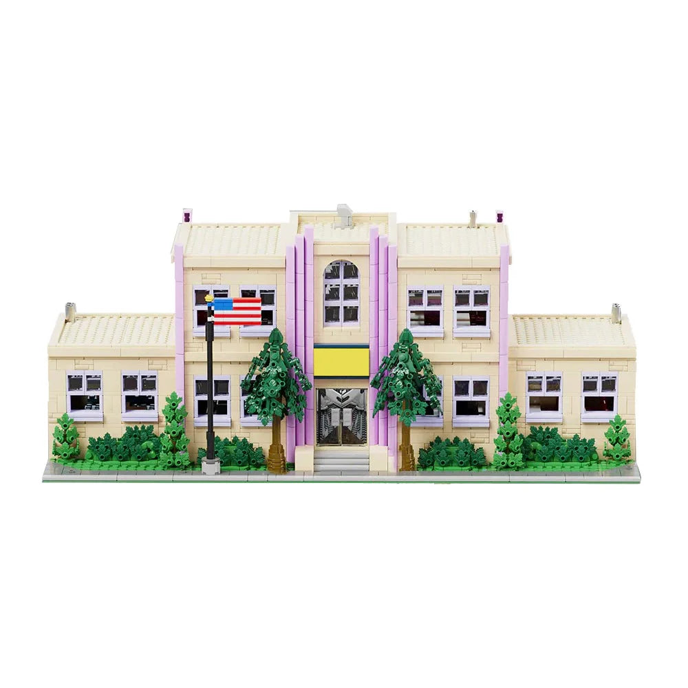MOC The Simpsons Springfield Elementary School Building Blocks 3500PCS Springfield Elementary School / 3500 Pieces