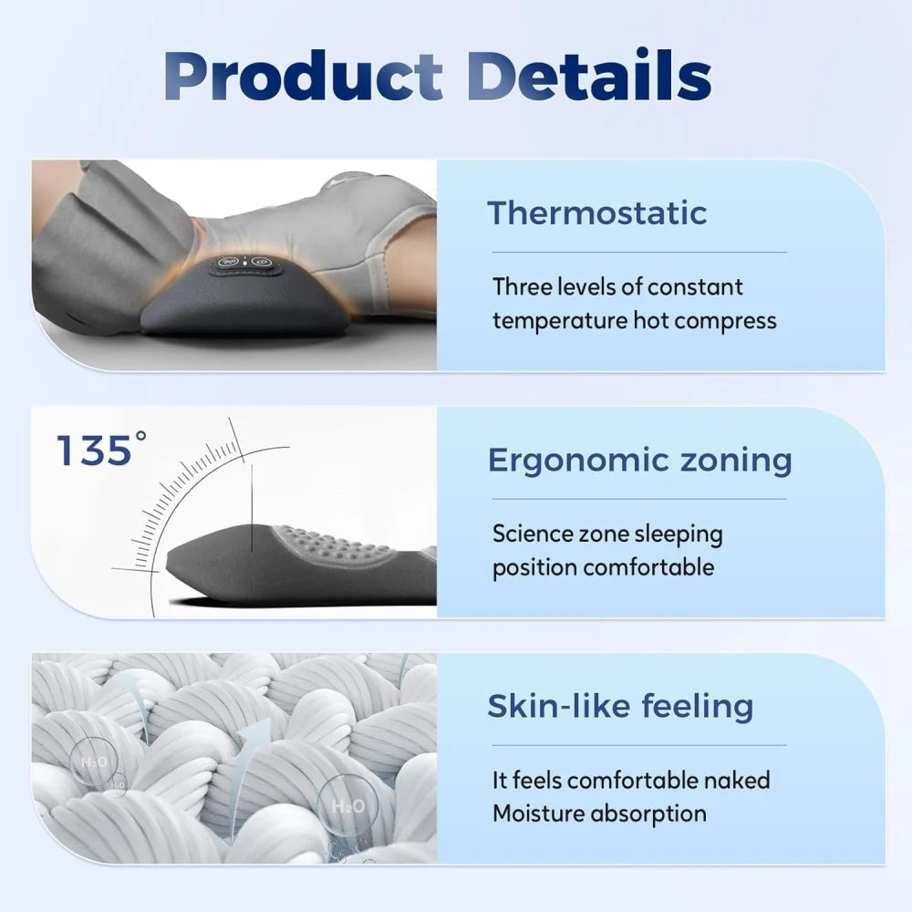Multi-Function 3-in-1 Back Massager - Deep Tissue Therapy for Waist & Spine Dark Grey Massagers