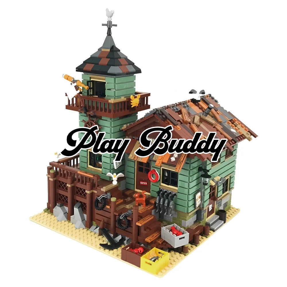 Old Fishing Store (21310) 2049PCS Building Blocks w/ 4 Figures Old Fishing Store Building Blocks