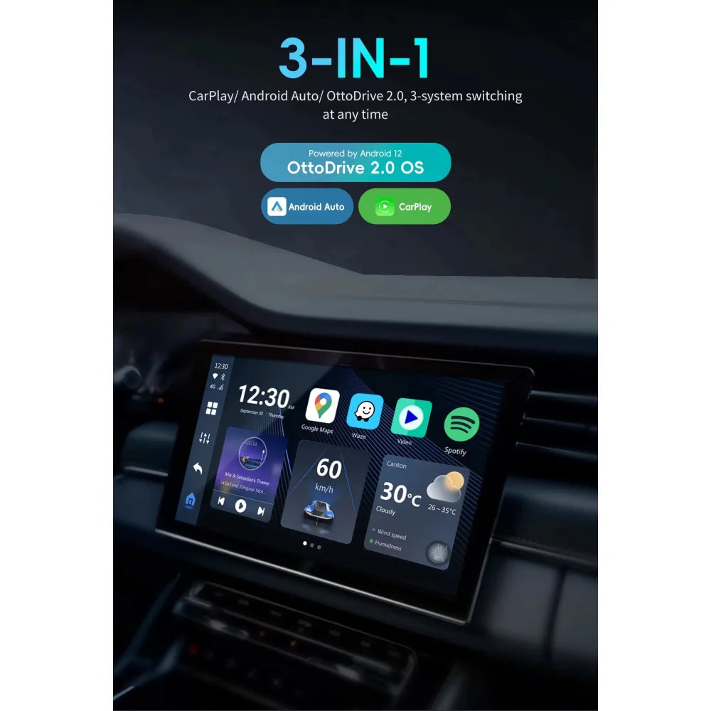 Ottocast ALL-IN-1 HDMI AI Box Wireless CarPlay & Android Auto Netflix YouTube Ottocast P3 Apple CarPlay & Android Auto