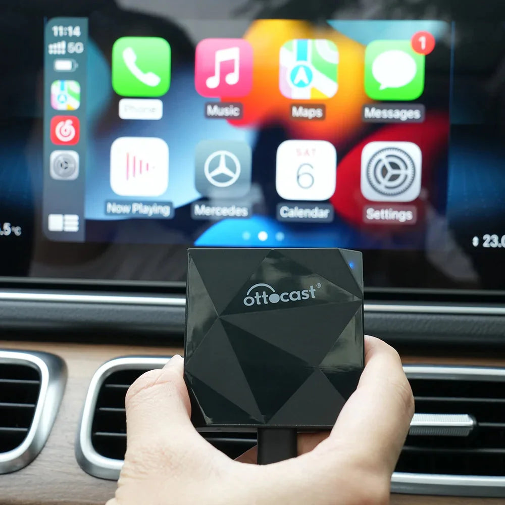 Ottocast U2-AIR Wireless Apple CarPlay Adapter for OEM Wired CarPlay Cars Apple CarPlay Apple CarPlay & Android Auto
