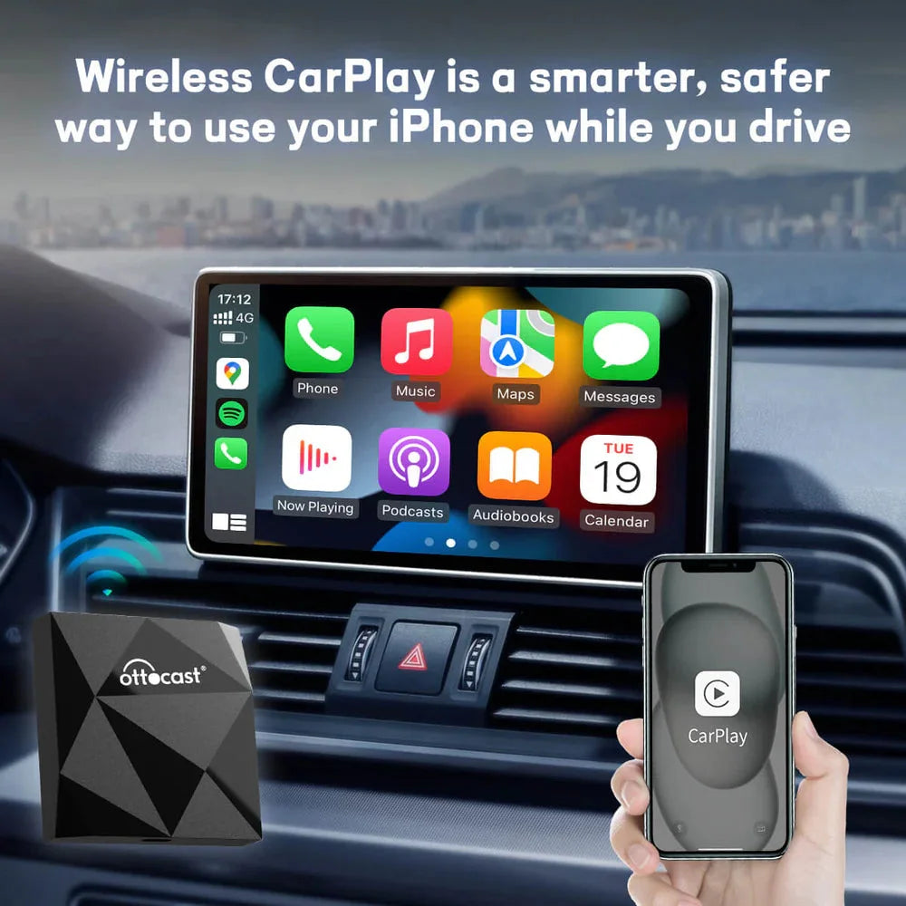 Ottocast U2-AIR Wireless Apple CarPlay Adapter for OEM Wired CarPlay Cars Apple CarPlay Apple CarPlay & Android Auto