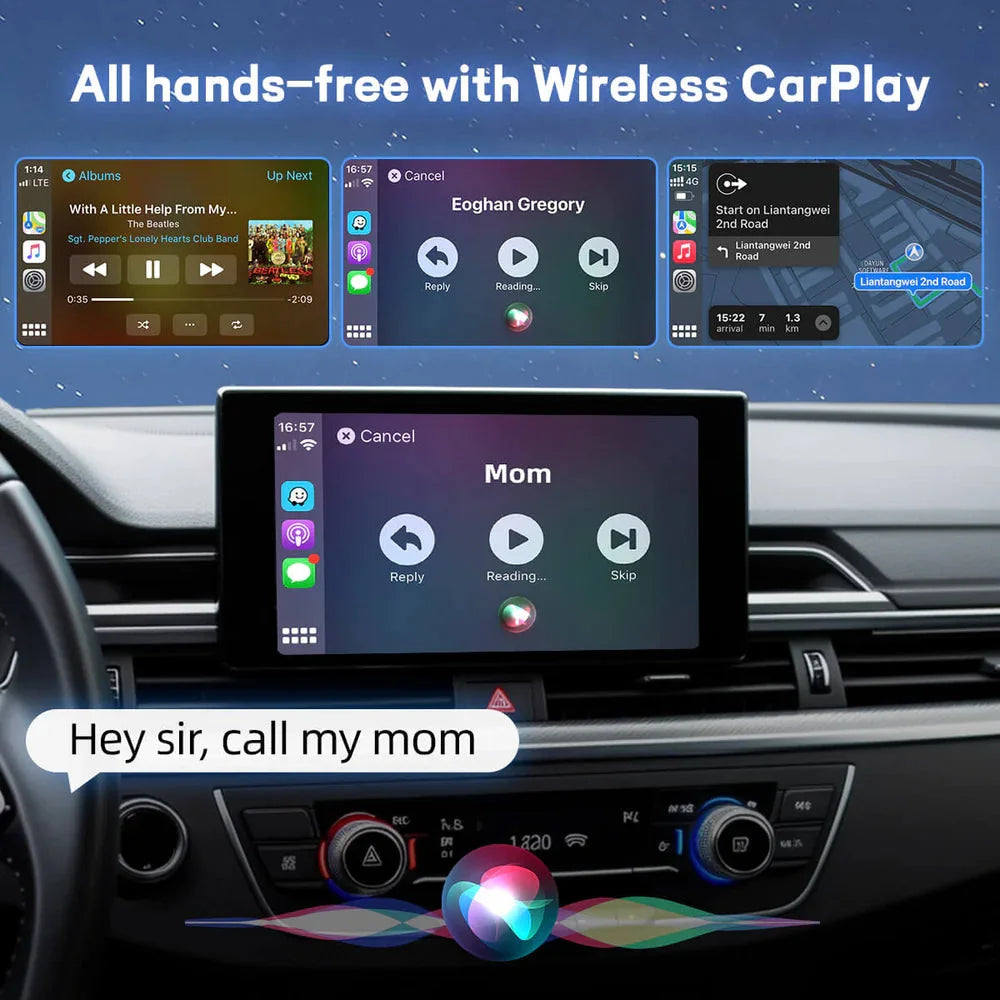 Ottocast U2-AIR Wireless Apple CarPlay Adapter for OEM Wired CarPlay Cars Apple CarPlay Apple CarPlay & Android Auto