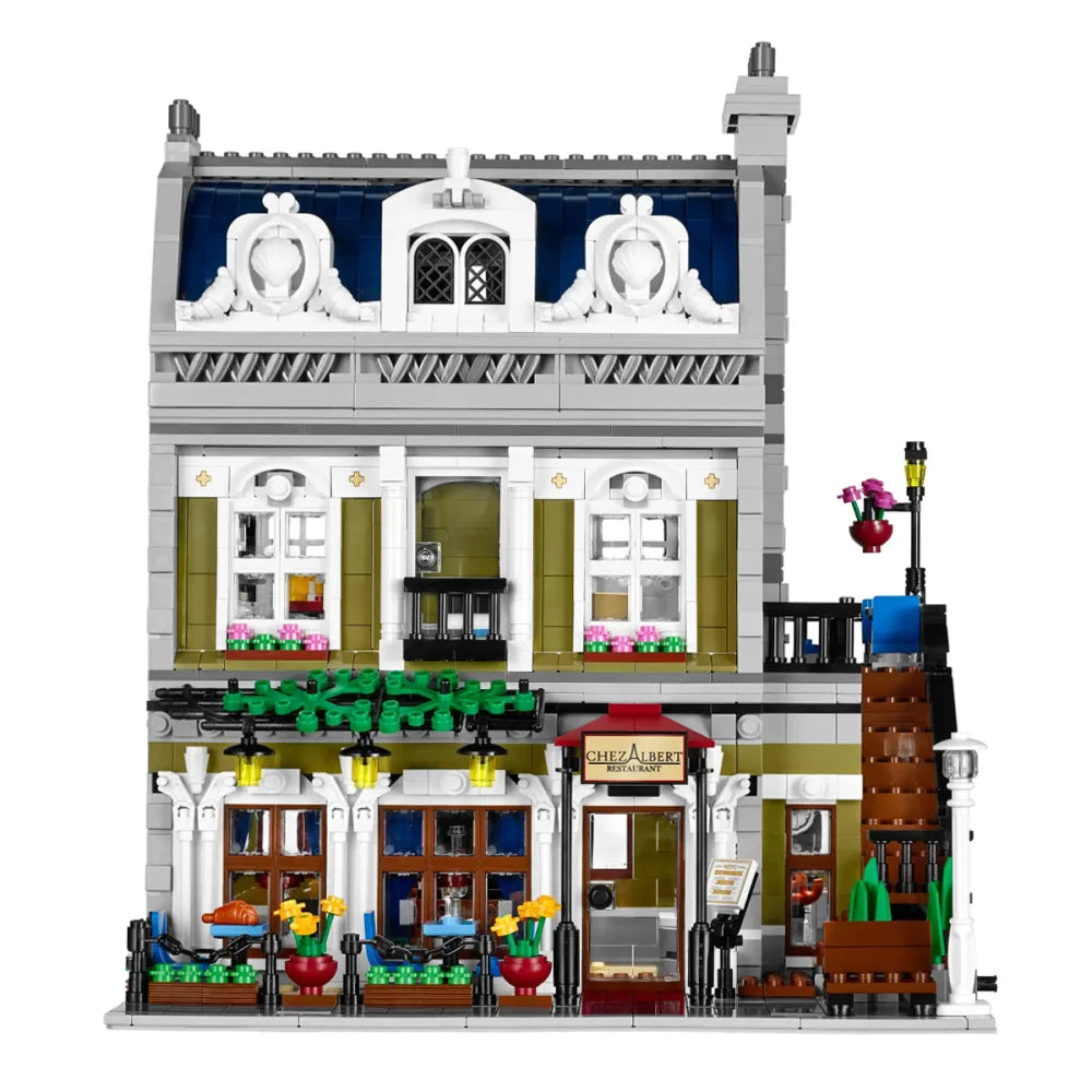 Parisian Restaurant (10243) 2573PCS Modular Building Blocks w/ 5 Figures - Parisian Restaurant - Building Blocks