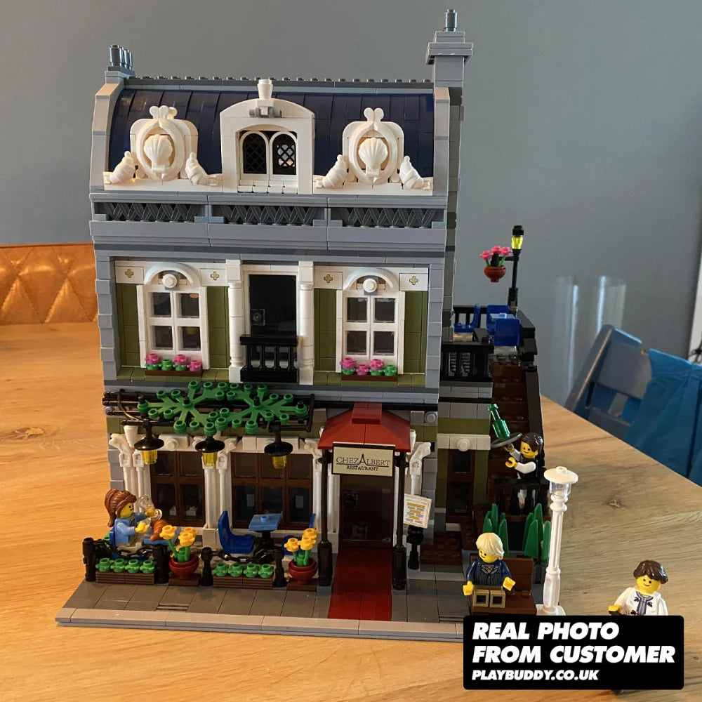 Parisian Restaurant (10243) 2573PCS Modular Building Blocks w/ 5 Figures - Parisian Restaurant - Building Blocks