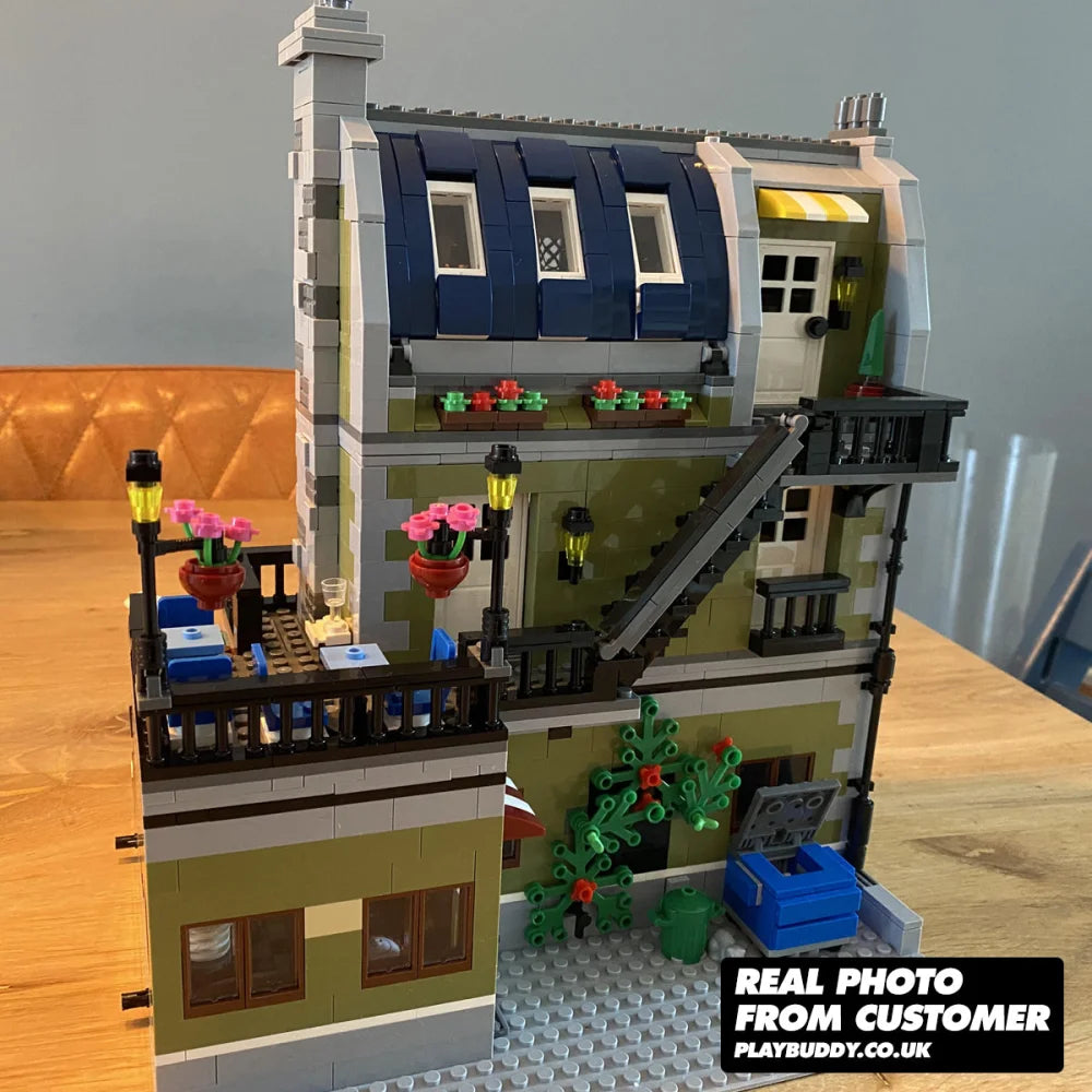 Parisian Restaurant (10243) 2573PCS Modular Building Blocks w/ 5 Figures - Parisian Restaurant - Building Blocks
