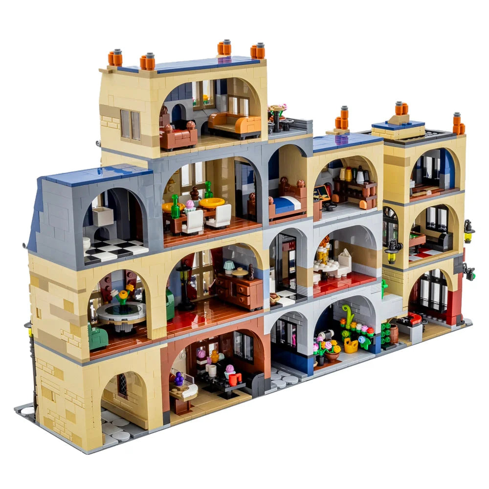 Parisian Street (910032) 3532PCS Modular Building Blocks w/ 6 Figures Parisian Street Building Blocks