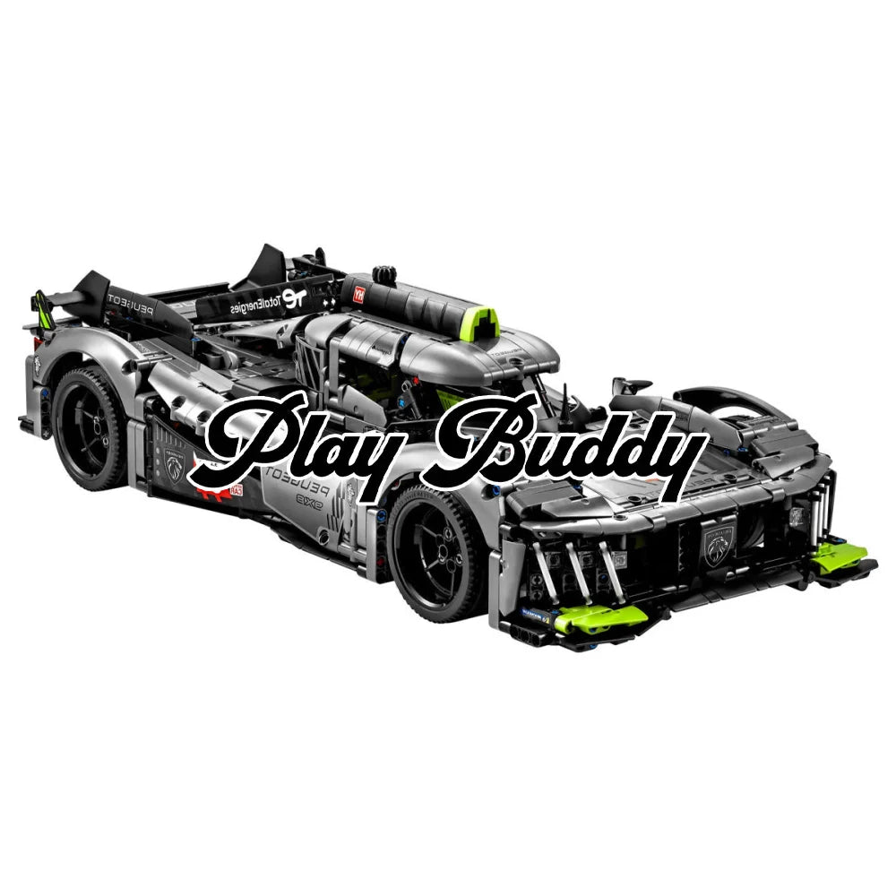 Peugeot 9x8 24H Le Mans Hybrid Hypercar Building Blocks 1775PCS Peugeot 9x8 24H Le Mans Building Blocks
