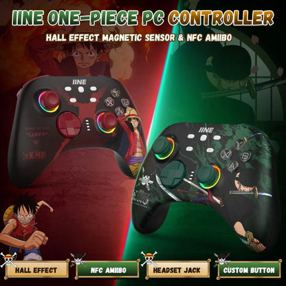 Pro Roronoa Zoro One Piece RGB Gaming Controller for Nintendo Switch & PC Green / RGB Gaming Controller