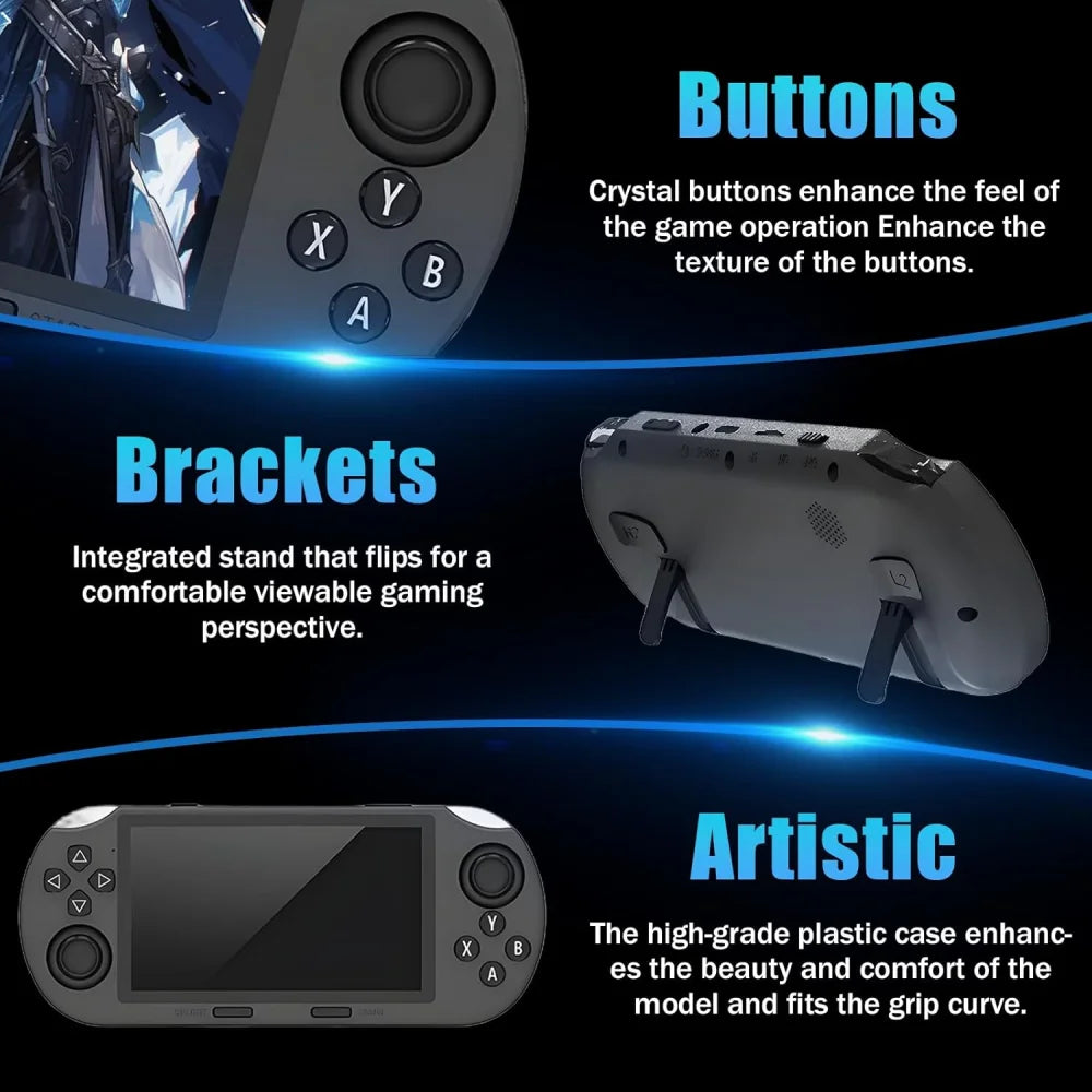 Retro Handheld Game Console Player Emulator 4.5 Inch 64GB 20000+ Games 64GB Game Console