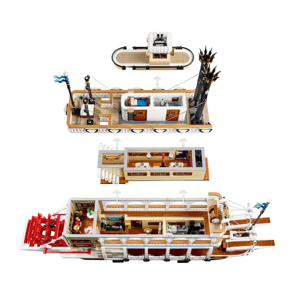 River Steamboat (21356) 4090PCS Ideas Building Blocks MOC Bricks - River Steamboat - Building Blocks