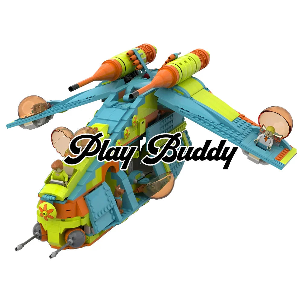 Scooby-Doo Mystery Machine x Republic Gunship 1116PCS Building Blocks w/ Figures Mystery Machine x Republic Gunship