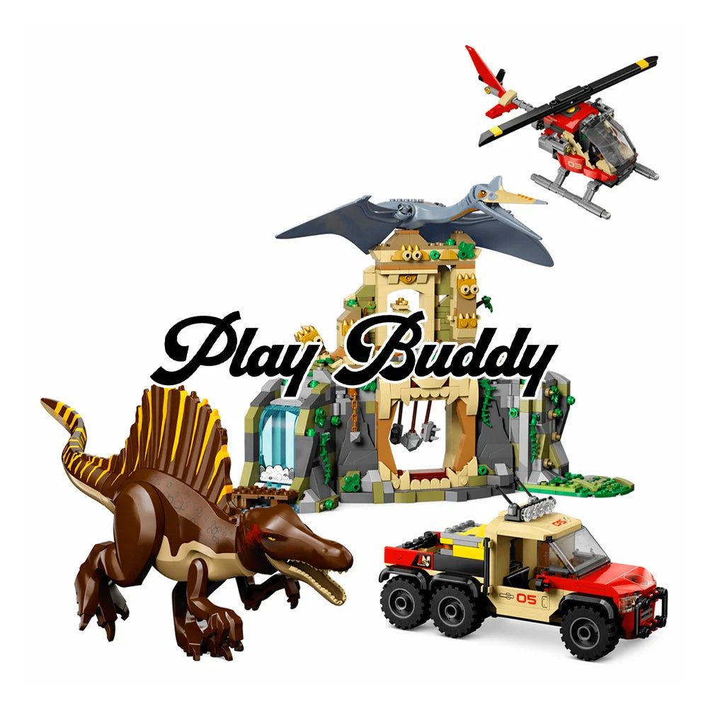 Spinosaurus & Quetzalcoatlus Air Mission (76976) 984PCS Building Blocks - Spinosaurus & Quetzalcoatlus Air Mission