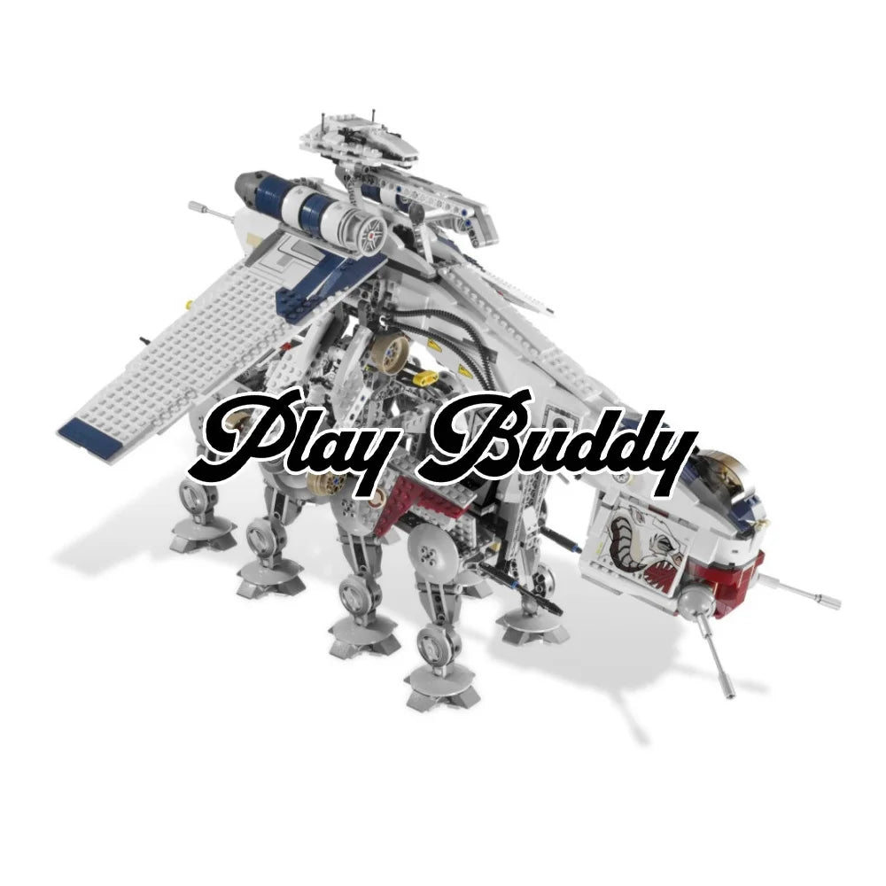 Star Wars: Republic Dropship With AT-OT Walker (10195) 1808PCS Building Blocks - Republic Dropship With AT-OT Walker