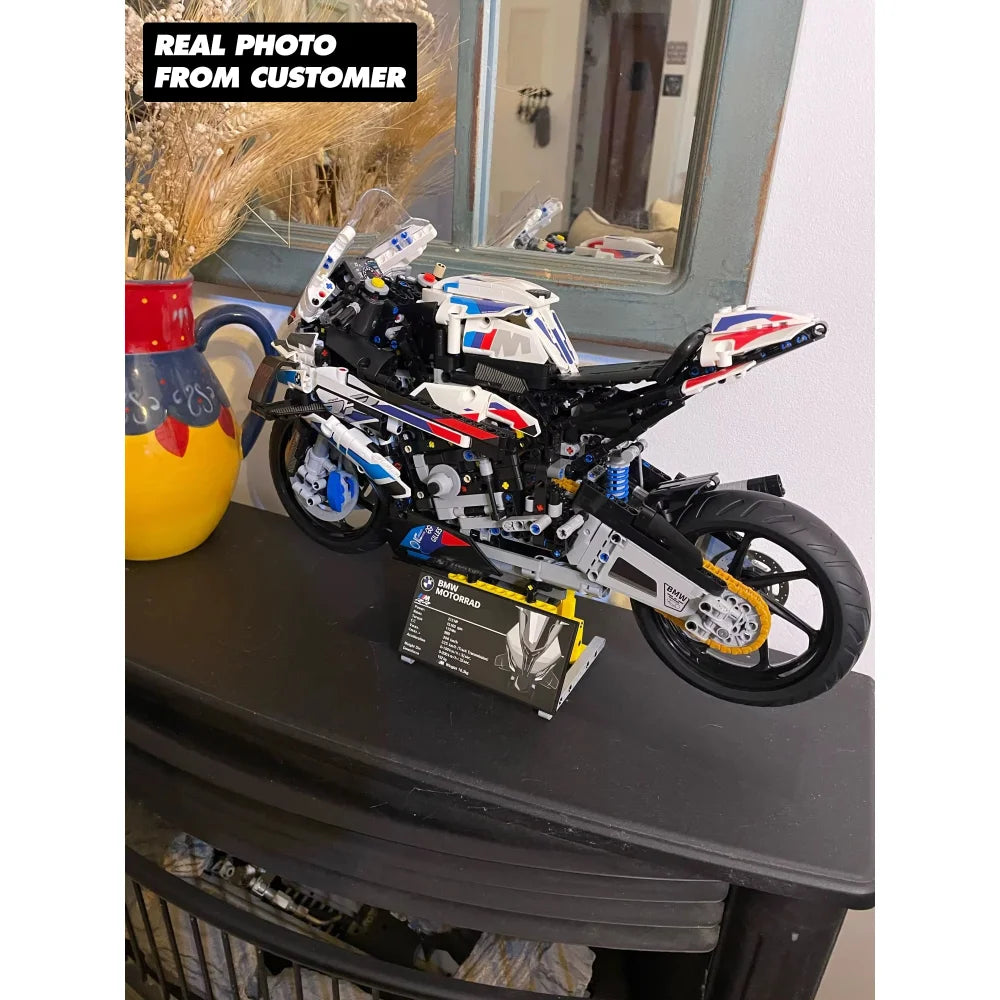 Technical BMW M 1000 RR Motorcycle Model Buiding Block For Adults 1920PCS BMW M 1000 RR Building Blocks