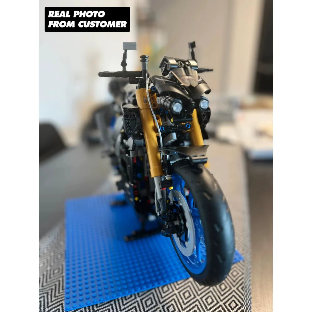 Technical Motorbike Yamaha MT-10 SP Building Blocks MOC Bike Assembly Bricks Yamha MT-10 SP Building Blocks