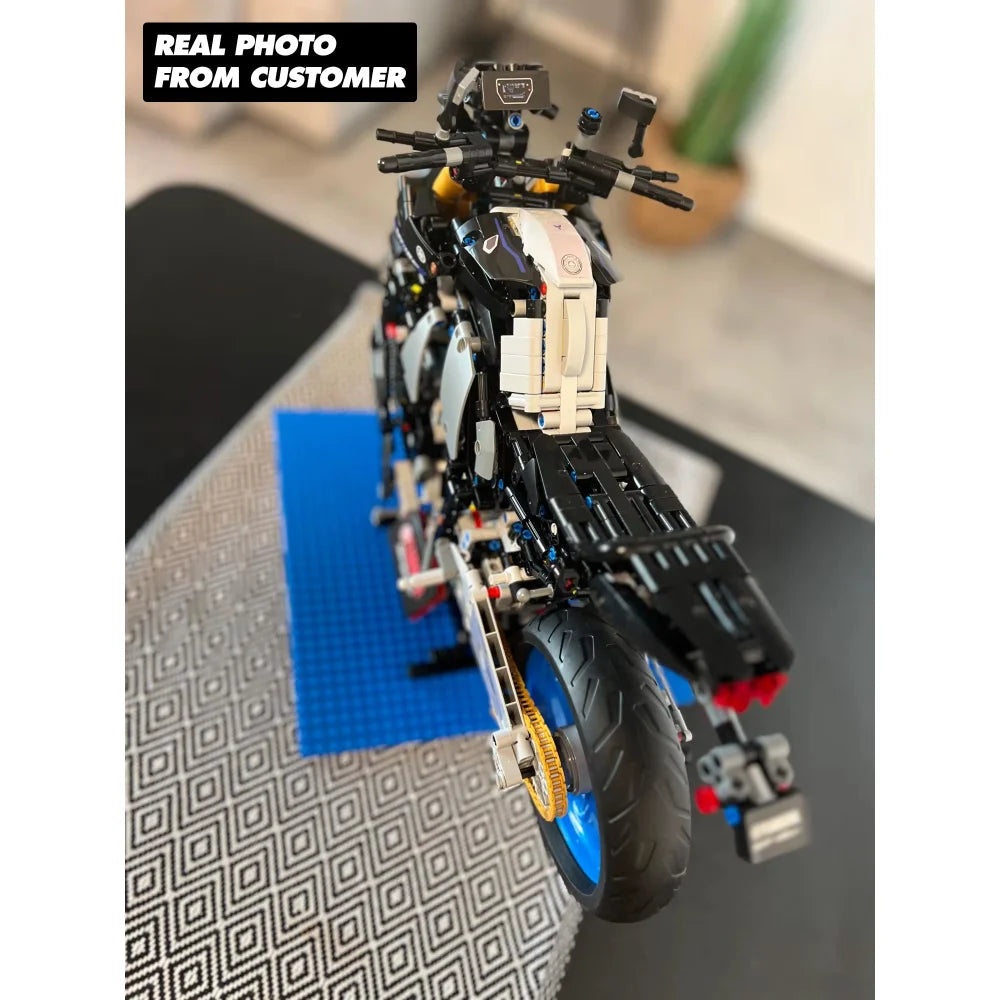 Technical Motorbike Yamaha MT-10 SP Building Blocks MOC Bike Assembly Bricks Yamha MT-10 SP Building Blocks