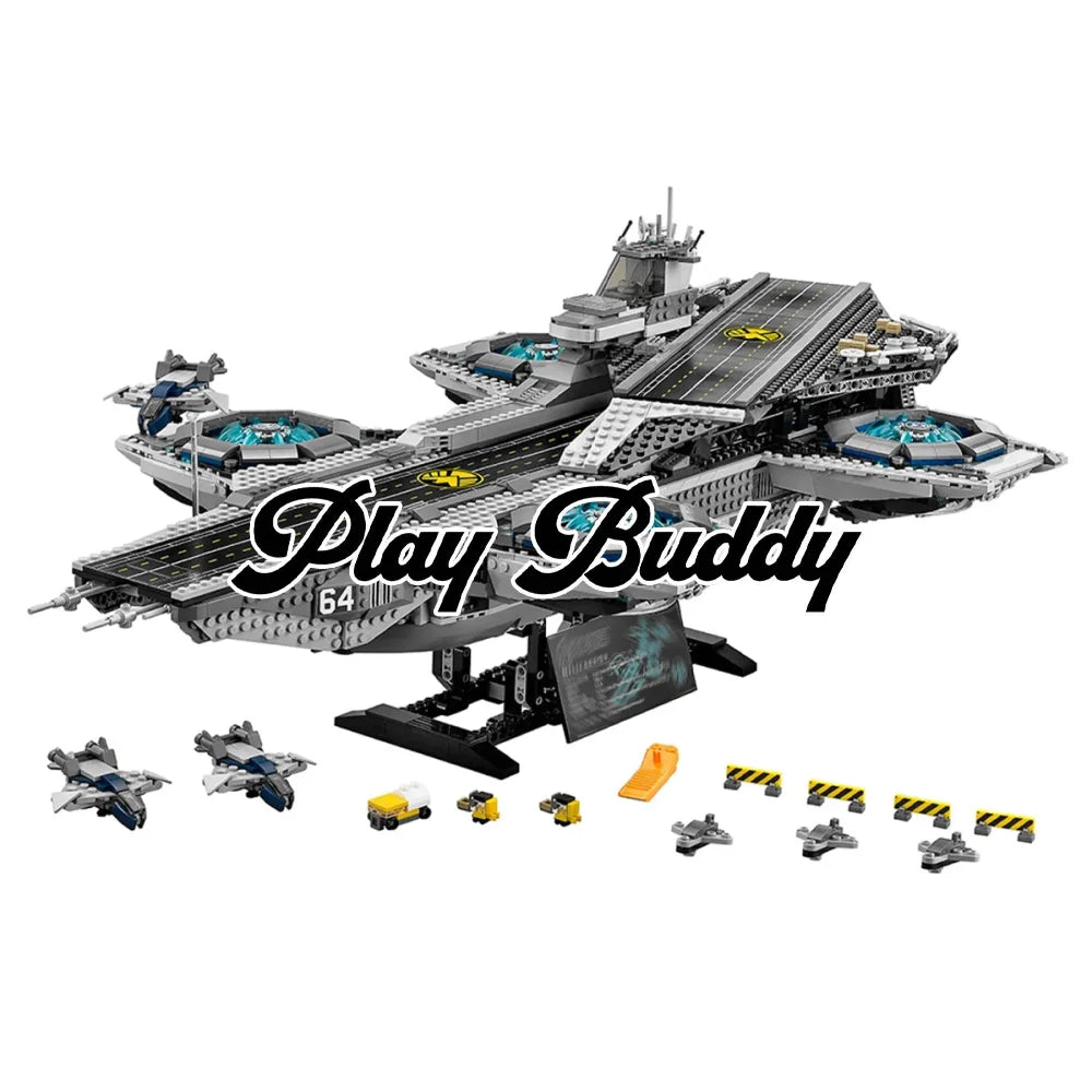 The SHIELD Helicarrier (76042) 2996PCS Building Blocks w/ 17 Mini Figures The SHIELD Helicarrier Building Blocks