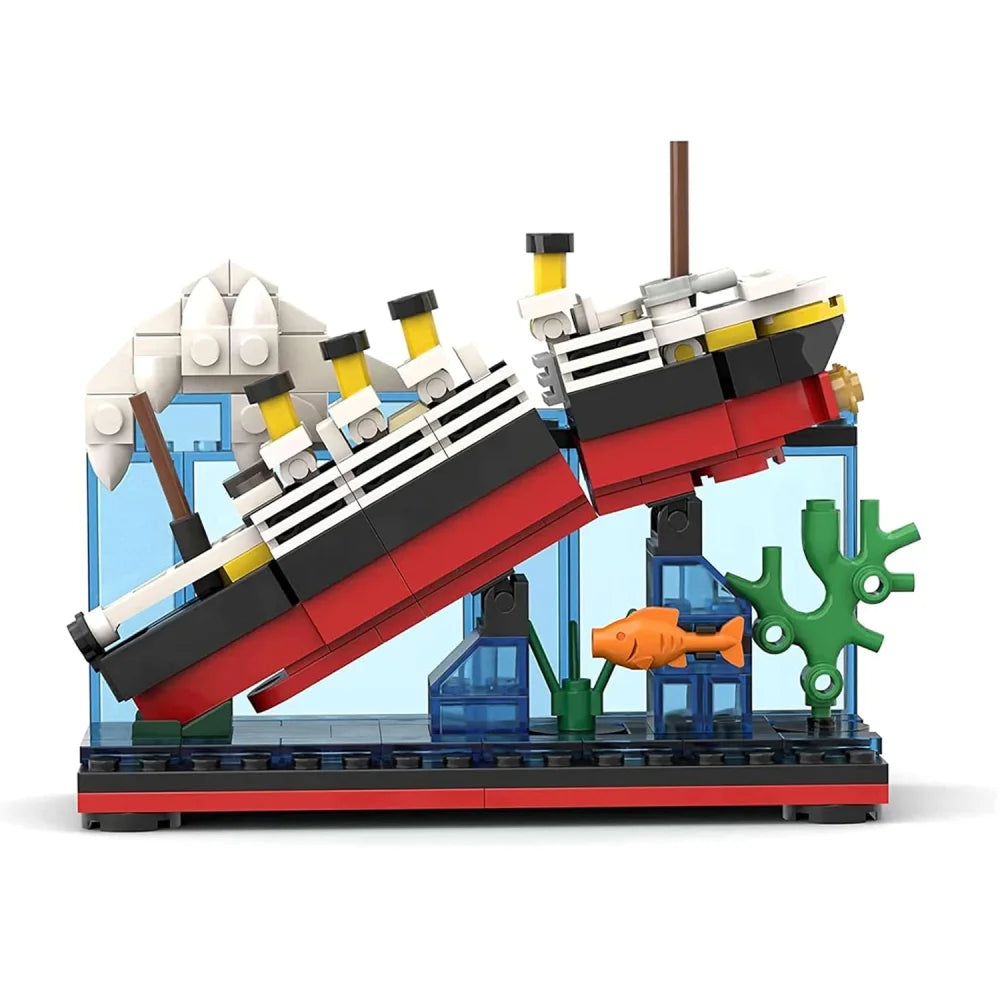 Titanic Building Blocks Set Model Ship Bricks Display Boat Iceberg Gift Adult Titanic Building Blocks