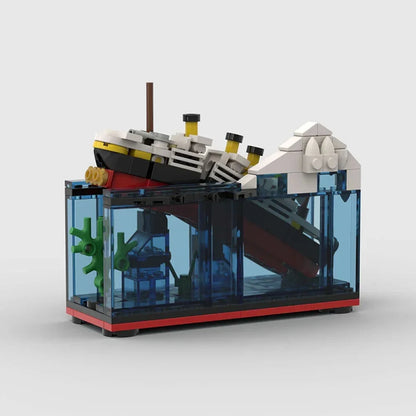Titanic Building Blocks Set Model Ship Bricks Display Boat Iceberg Gift Adult Titanic Building Blocks